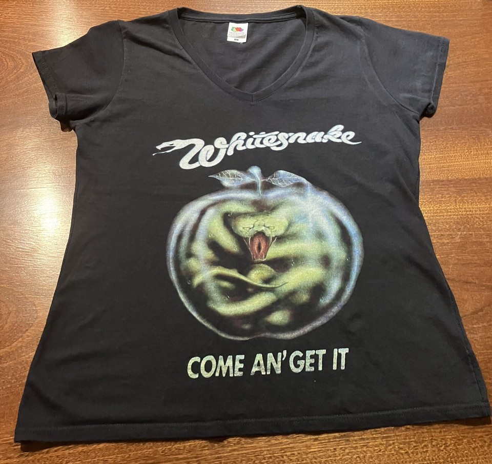 Whitesnake Band T-Shirt Woman’s “Come And Get It” size 12AU