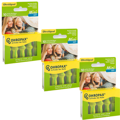 Ohropax Mini SOFT ear plugs 24ct./3 boxes made in Germany FREE SHIPPING