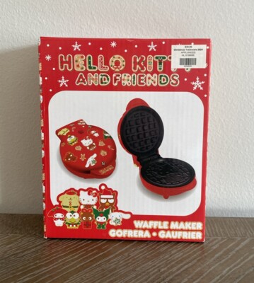 Hello Kitty and Friends  Sanrio Red Holiday Christmas Mini Waffle Maker New