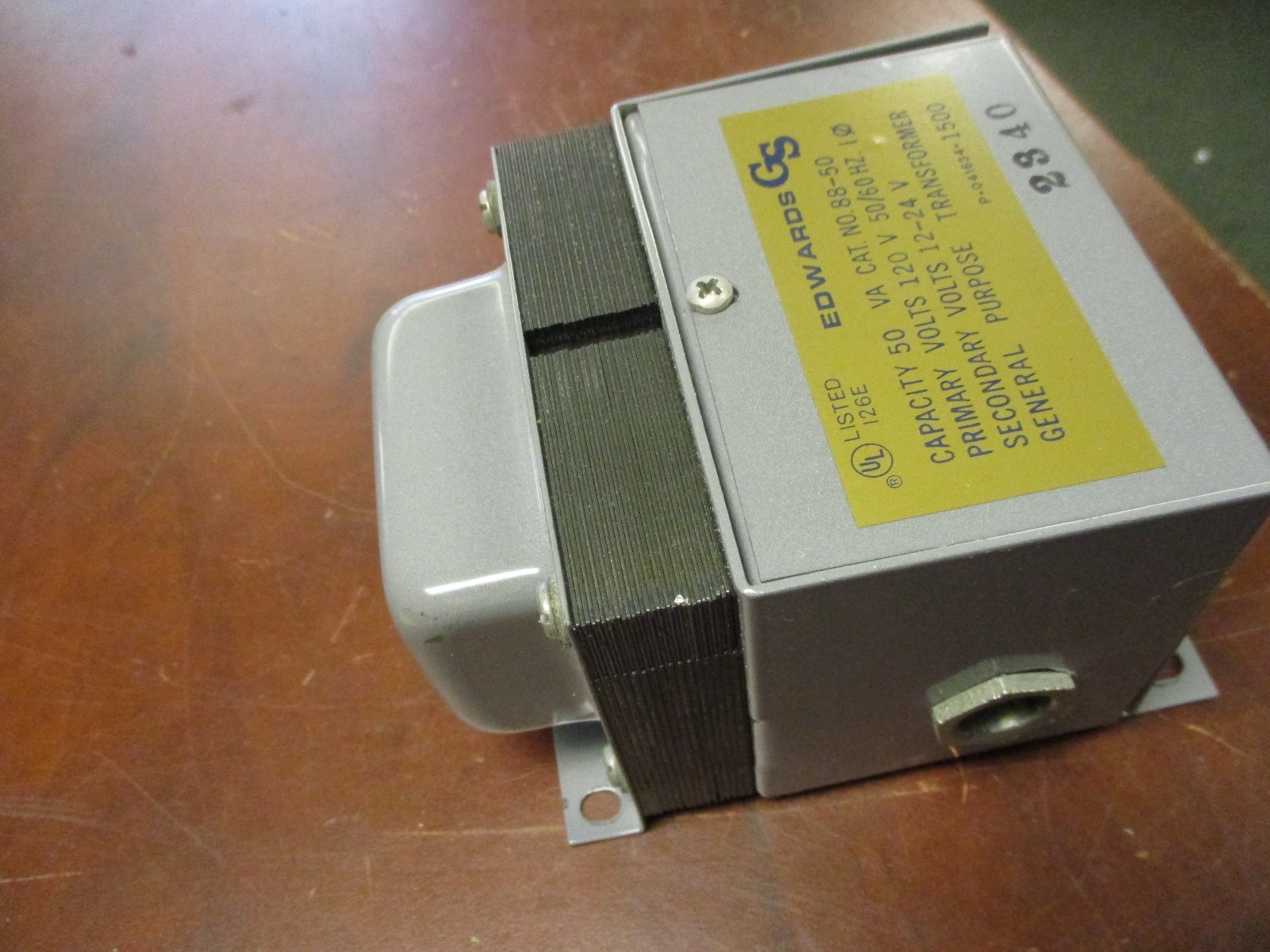 Edwards Transformer 8850 50VA Pri 120V Sec 1224V 50/60Hz 1Ph Used