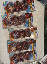 5x Marvel The amazing  Spider-Man Spinning Tops 3 Pack Lot Of 5 New 2006
