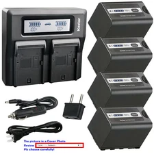 Kastar Battery Fast LCD Dual Charger for Panasonic AG-CX350 Handheld Camcorder