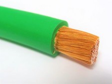 100' FT 2 AWG COPPER WELDING/BATTERY CABLE GREEN 600V MADE IN USA EPDM