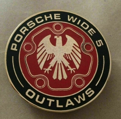 Car Badge - Porsche wide 5 outlaws Car Grill Badge Emblem 
