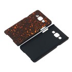 Handy Hülle Schutz Case Bumper Etuis für Samsung Galaxy A5 2015 3D Sterne Orange