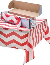 ClearlyElegant: Beautiful Chevron Design, Party/Event, Tablecloth Roll W/ Cutter