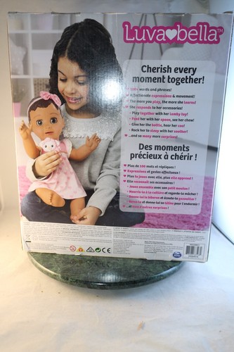 Spin Master Luvabella Interactive Baby Doll Brunette Brown Hair/Eyes 18" NIB - Picture 7 of 10