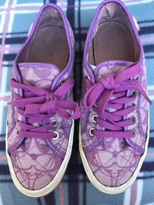 purple coach shoes