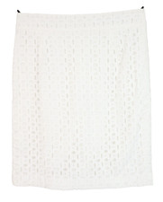 BANANA REPUBLIC Women's Cotton Lace Pencil Skirt Eyelet White Size 4P Petite