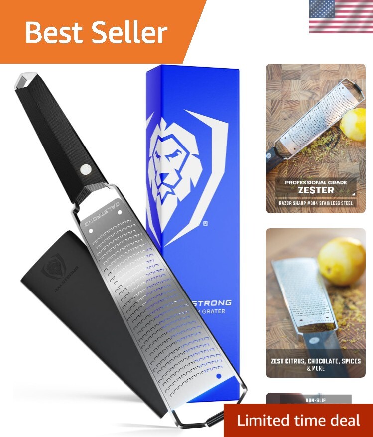 Professional Narrow Grater - Zester - Stainless Steel Blade - G0 Handle Kitch...