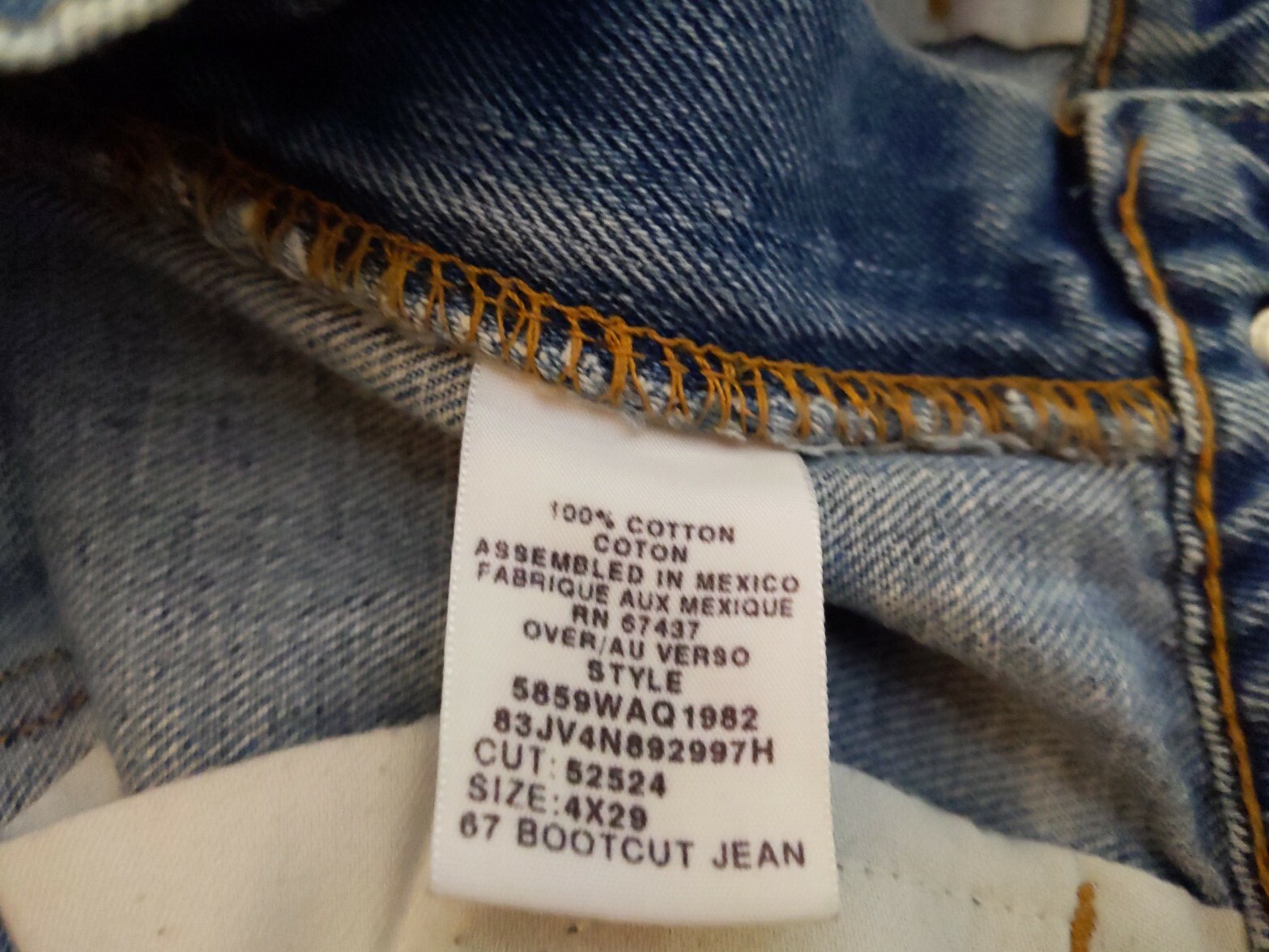 Vintage 4x29 Ralph Lauren "Polo Jeans Company" Red Flag Label Blue Jeans Loose thumbnail 3