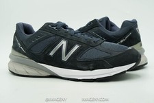 NEW BALANCE 990 V5 USED SIZE 9 NAVY SILVER GREY M990NV5
