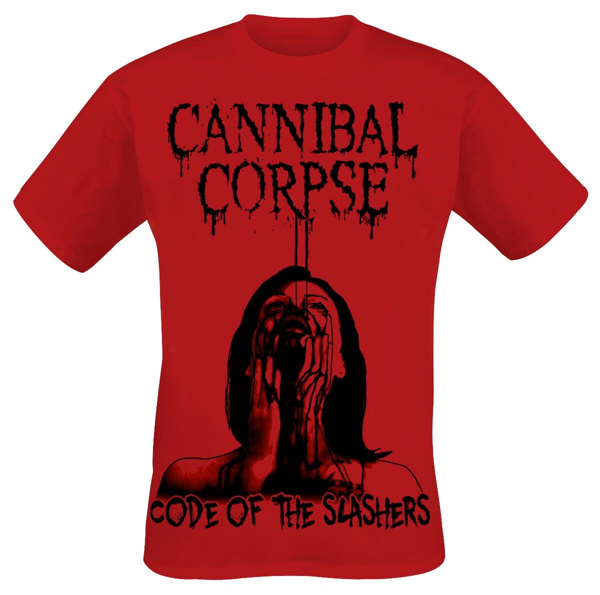 Футболка Cannibal Corpse группы Herren Code Of Slashers rot-Товар, Группы