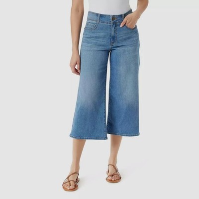 Gloria Vanderbilt Womens' Blue Shape Effect Tummy Control Culottes Size: 16