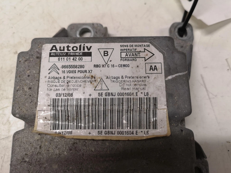 Centralina airbag CITROËN C5 III Break TD 9665558280 2.7 Diesel 2010 28648311 - Immagine 3 di 4