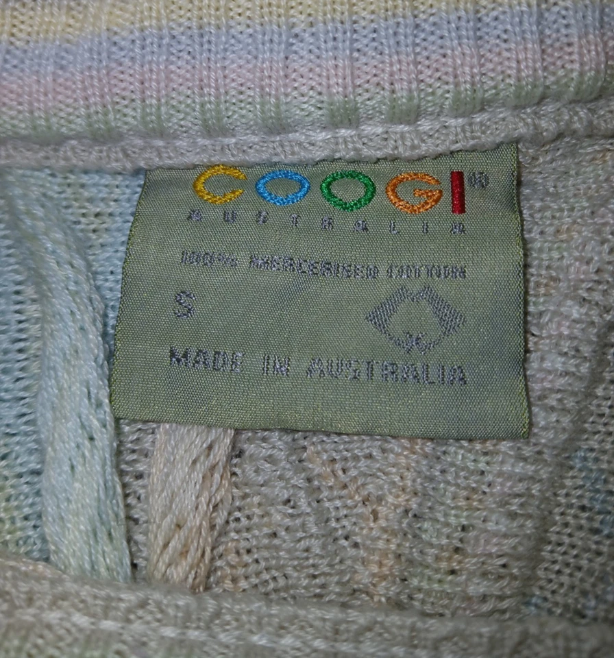 Vintage RARE 1980s COOGI Australia Women/Teen Pastel 3D Knit Crop Sweater Sz S - Image 4 of 4