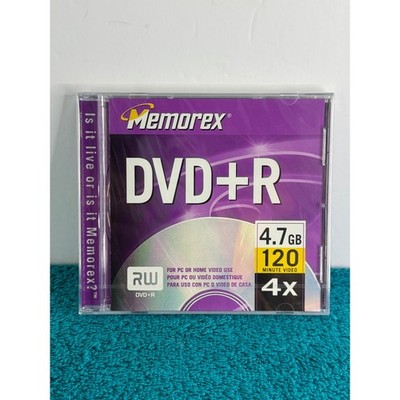 Memorex DVD R 47GB 120 Minute Blank Recordable Disc 4X Speed RW