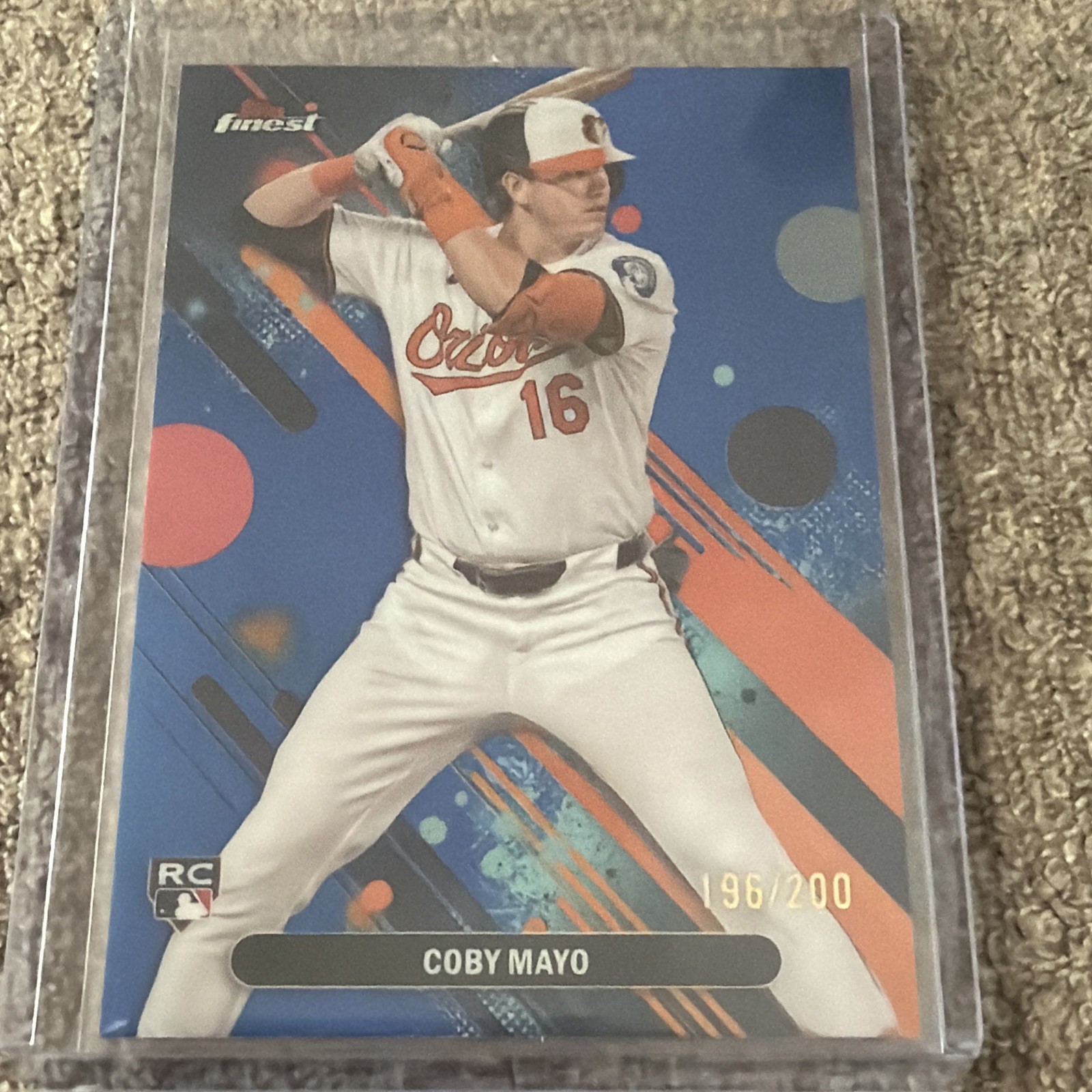 2025 Topps Finest - Common Coby Mayo #26 Blue Refractor /200 (RC)