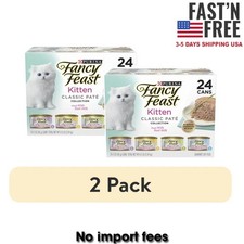 2 Pack Purina Fancy Feast Kitten Wet Cat Food Classic Pate 3 oz Can 24 Pack