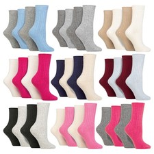 Womens Cosy Bed Socks by WILDFEET 4 Multi Pack Soft Lounge Sleep Socks