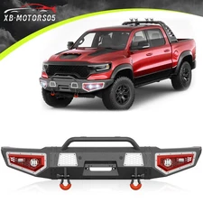 Front Bumper For Ram 1500 TRX 2021-2024 With Winch Plate & D-rings ,Sensor Holes