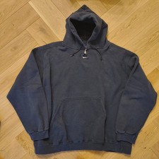 Cut VTG Nike Hoodie Mens XL Blue Navy Center Swoosh Pullover Sweatshirt Made USA
