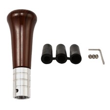 Car Gear Shift Knob 5 Speed Walnut Wood Grain With Installation Adapters