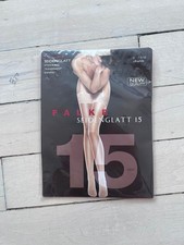 Falke Seidenglatt 15 Denier Transparent Stockings Off-White Size 8.5-10