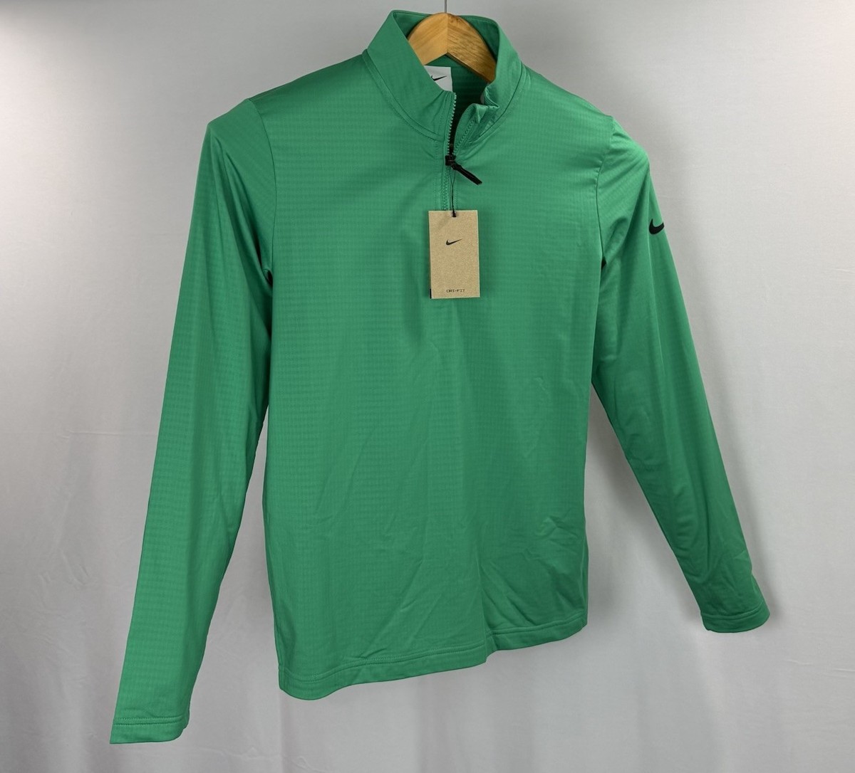 Nike 1/4 Zip Pullover Sweatshirt Mens Small Green Stretch