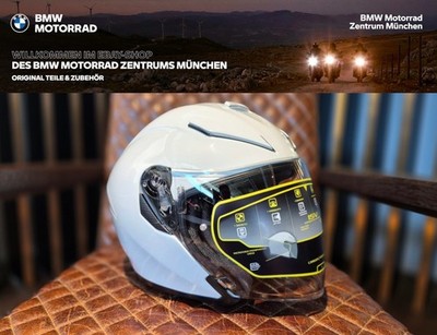 BMW Motorrad Helm Sao Paulo ECE Lightwhite 53/54-63/64 Jethelm Sonnenblende NEU