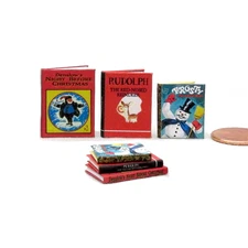 CLASSIC CHRISTMAS TALES 3 Pc 1:12 Scale Miniature Illustrated Readable Books