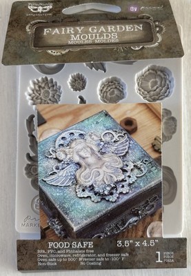 Redesign Prima Finnabair Fairy Garden Mould/Mold RARE Resin Clay 3.5X4.5 HTF FS