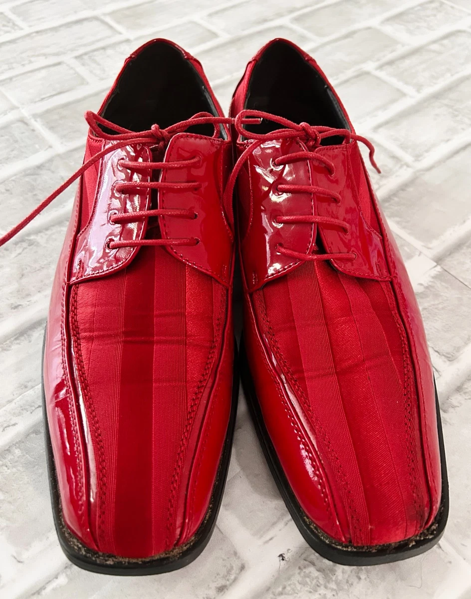 M Red Striped Dress Shoes for Men for sale | eBay display picture 3