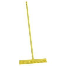 VIKAN  Push Broom,59.1 in,Yellow Bristle 818J...