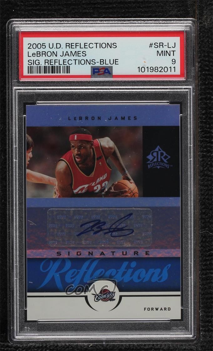 LeBron James Autographed Signed Cleveland Cavaliers 2005 NBA Reflections Blue 2/15 #SR-LJ PSA 9 MINT Auto 1q7 