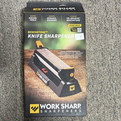 Work Sharp Benchstone Knife Sharpener 3-Sided Ceramic And Diamond ￼