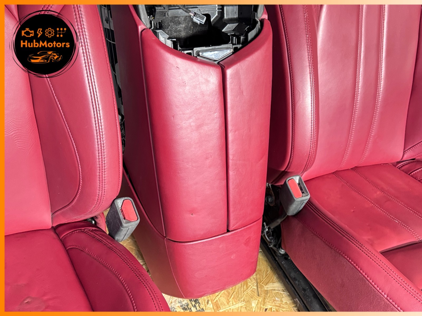 2017-2024 Maserati Levante Front Rear Seats Red Leather Interior Door Panels Set