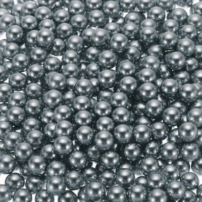 500Pcs Faux Pearl for Crafting, 10mm Round Pearls Beads, Deep Silver Grey