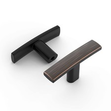 10 Pack Oil Rubbed Bronze Cabinet Knobs Single Hole Cabinet Handles 2 Inch So...