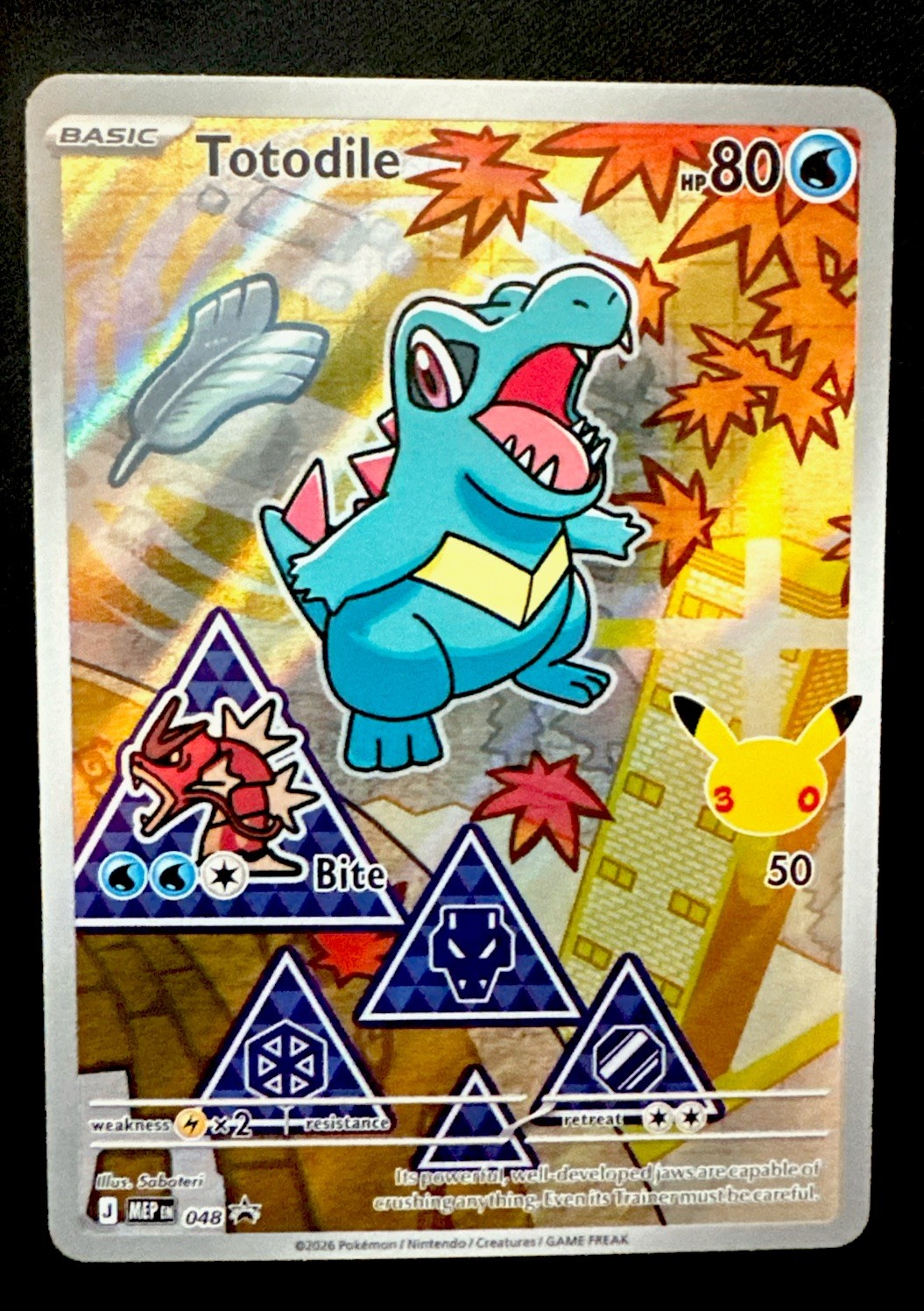 Nintendo Pokemon TCG- Totodile 048 Promo Holo/ 2026 Basic HP 80