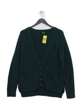 Topshop Damen Strickjacke UK 10 grün Acryl mit Nylon, Angora V-Ausschnitt Cardigan