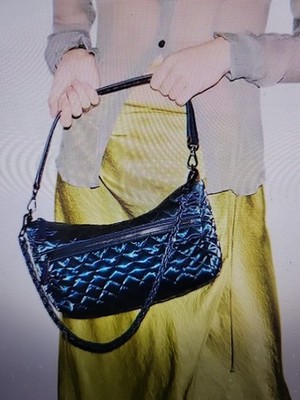 MZ Wallace Crosby Shoulder Bag Midnight Liquid Quilted 3 Strap Options NWT $305