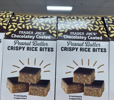 2x Trader Joes Chocolate Coated Peanut Butter Crispy Rice Bites 8.15 oz  NEW