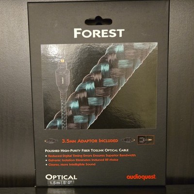 AudioQuest Forest Digital Audio Optical Cable 1.5 meters 3.5mm Adapter Included