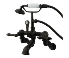 Kingston Heirloom CC457T5 Wall Mount Clawfoot Tub Faucet with Hand Shower