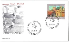 Italy #1314 1978, FDC, Football Rome, Capitolium cachet
