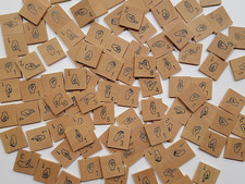 American Sign Language Game Tiles  ASL Alphabet, Wood Letter Tiles - Learn ASL