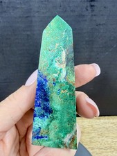 Crystal Malachite Chrysocolla Azurite Copper Based Minerals Unique Towers 117g 4