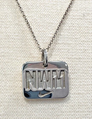 Tiffany & Co Nike Women's Marathon I RUN TO BE  Sterling Silver Necklace & Chain