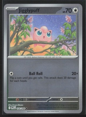 076/094 Jigglypuff - Phantasmal Flames - Reverse Holo NM Pokemon